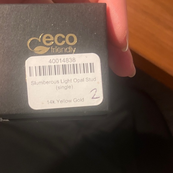 Catbird Opal Cluster Studs - Cream and Blue Flash - Picture 2 of 3